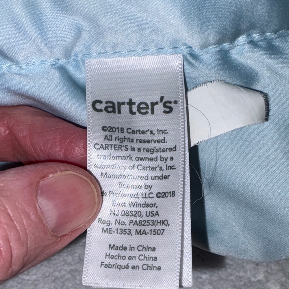 Carter's light Blue Black Bear Security Blanket lovey - Picture 5 of 5